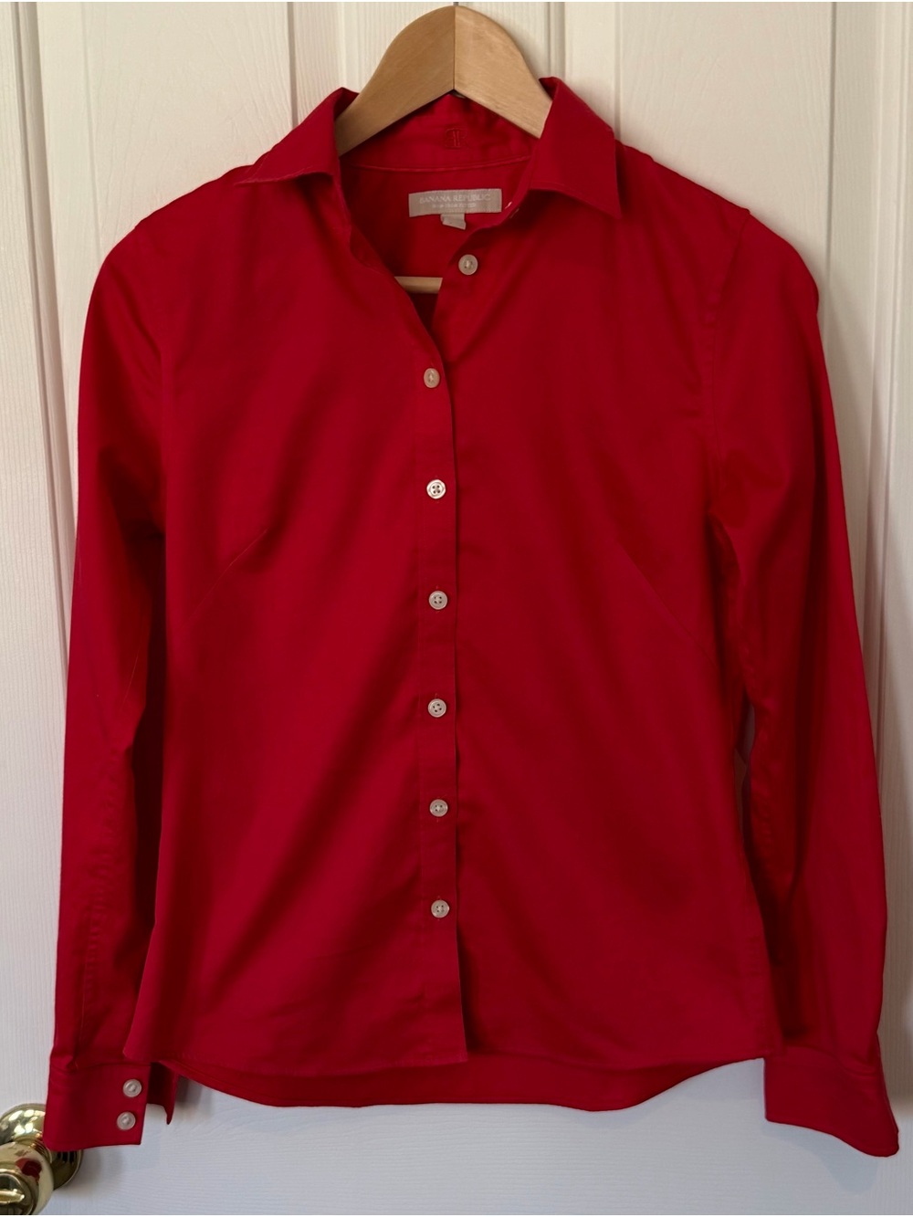 Banana Republic Red Button-Down Shirt